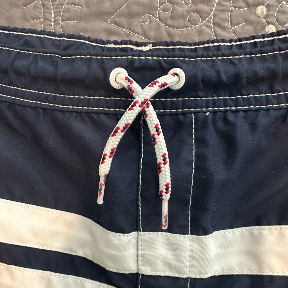 Lands End Boys Blue/White Swim Trunks Size Large 14-16 - Picture 4 of 10